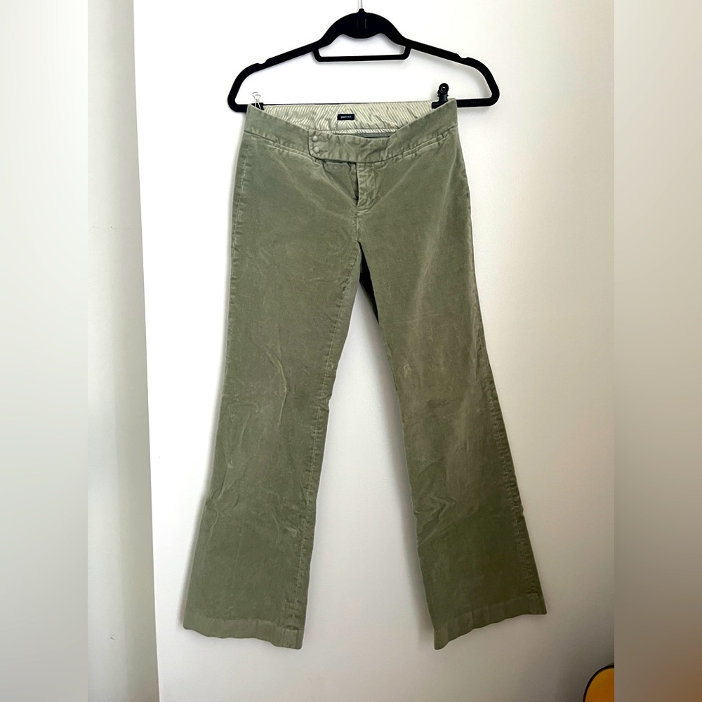Sage green flare pants